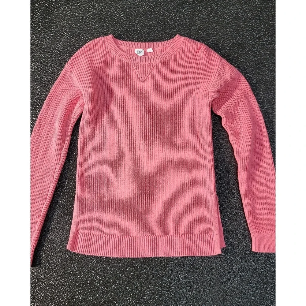 Gap Kids Pink With Sparkles Long Sleeve Knit Sweater Girls Size XL